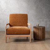 Vrede Fabric Armchair - Oak - Honey Wave - 2