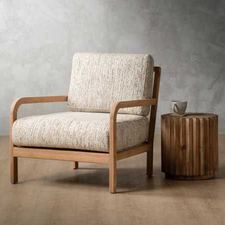 Vrede Fabric Armchair - Oak - Petra Birch
