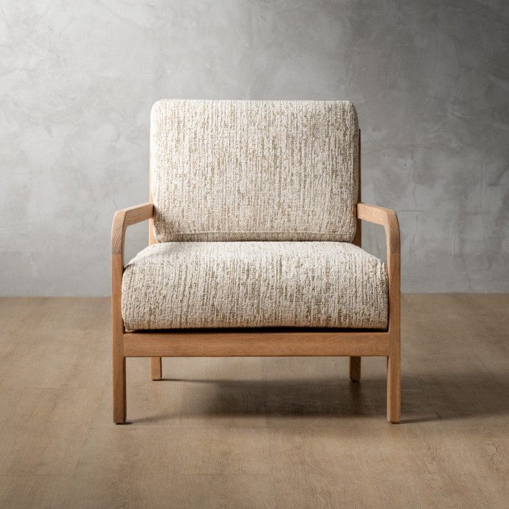 Vrede Fabric Armchair - Oak - Petra Birch - 5