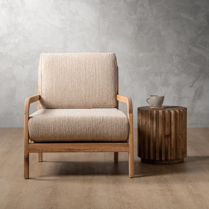 Vrede Fabric Armchair - Oak - Petra Seadune - 2