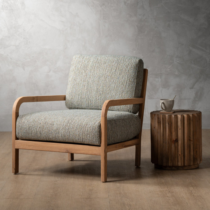 Vrede Fabric Armchair - Oak - Petra Sparrow - 3