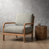 Vrede Fabric Armchair - Oak - Petra Sparrow - 3