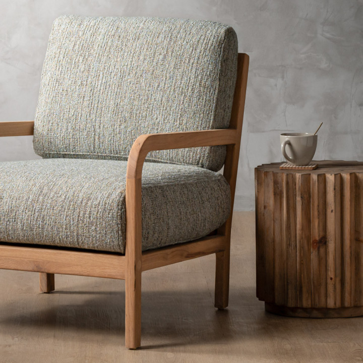 Vrede Fabric Armchair - Oak - Petra Sparrow - 4