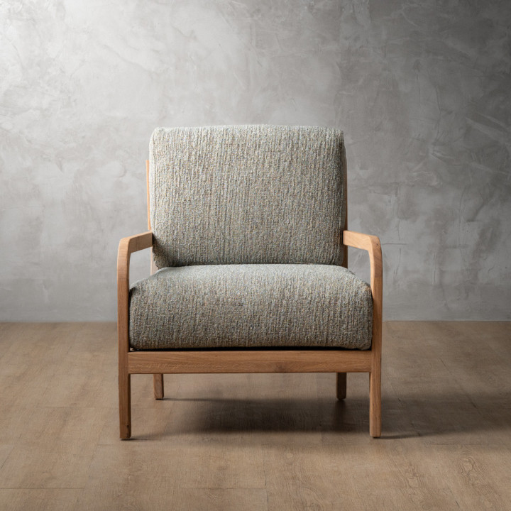 Vrede Fabric Armchair - Oak - Petra Sparrow - 5