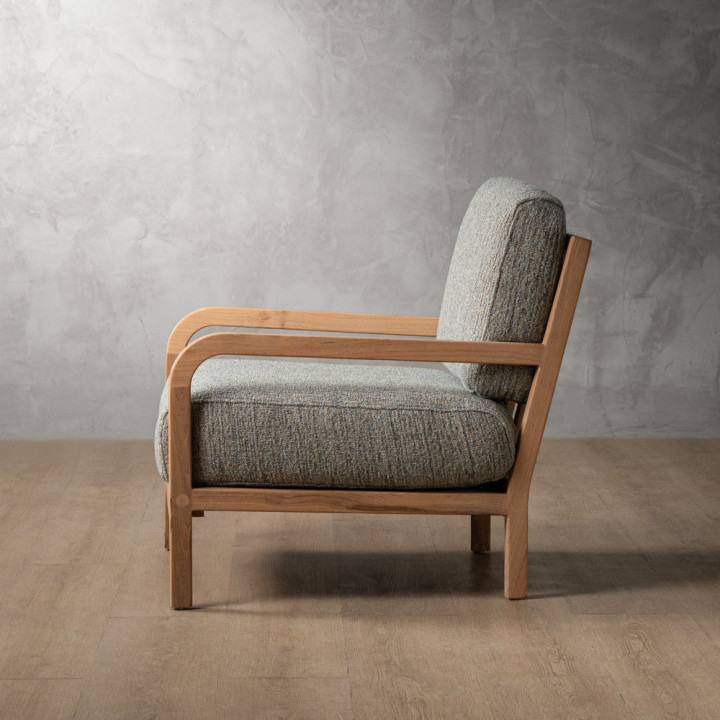 Vrede Fabric Armchair - Oak - Petra Sparrow - 6
