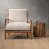 Vrede Fabric Armchair - Blackwood - Sea Sand - 2