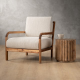 Vrede Fabric Armchair - Blackwood - Sea Sand - 3