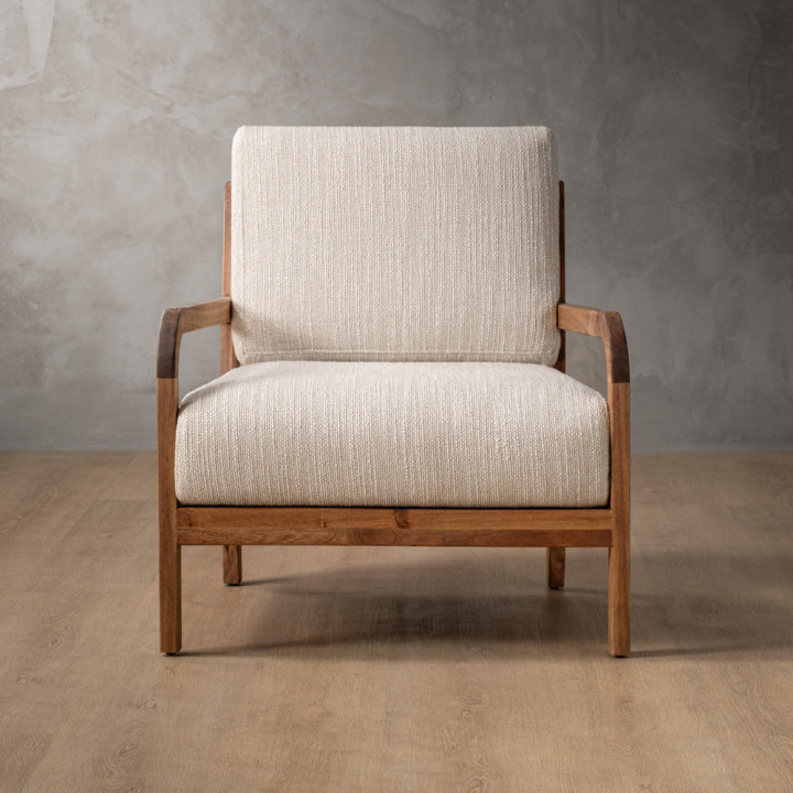 Vrede Fabric Armchair - Blackwood - Sea Sand - 5