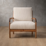 Vrede Fabric Armchair - Blackwood - Sea Sand - 5