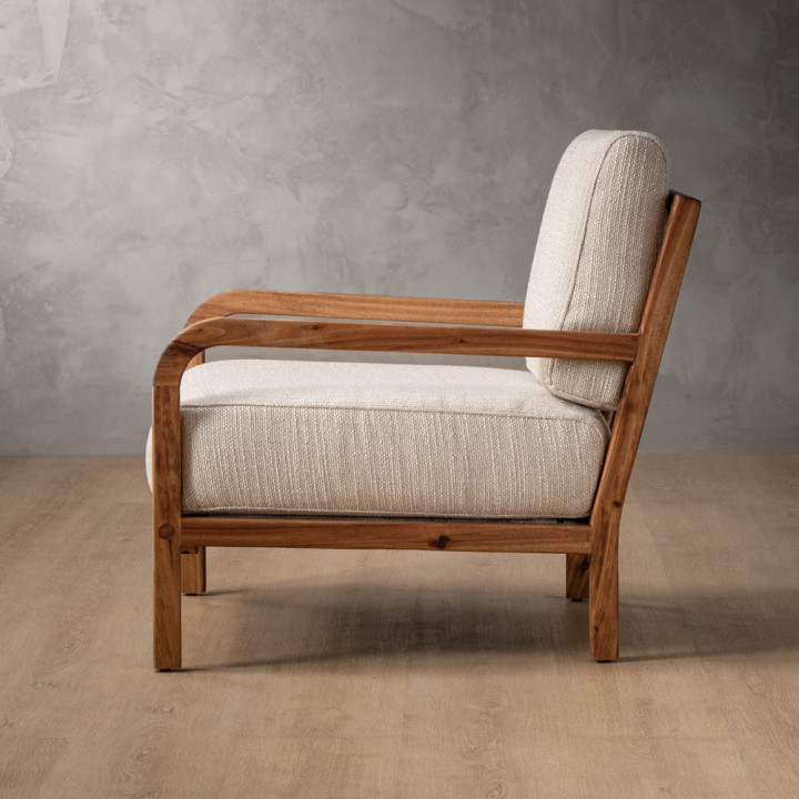 Vrede Fabric Armchair - Blackwood - Sea Sand - 6