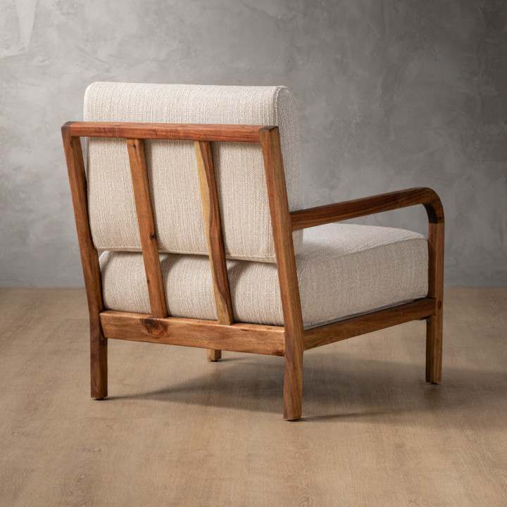Vrede Fabric Armchair - Blackwood - Sea Sand - 7