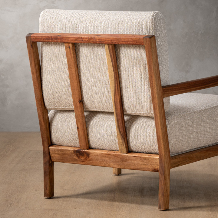 Vrede Fabric Armchair - Blackwood - Sea Sand - 8