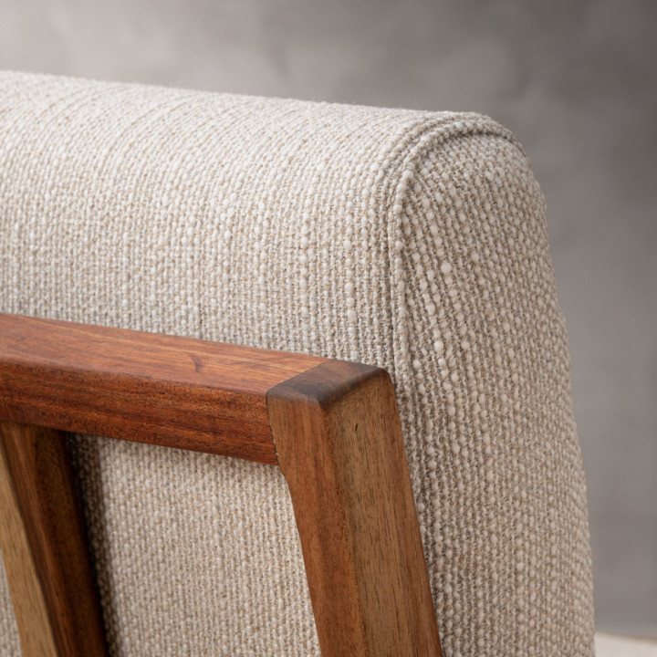 Vrede Fabric Armchair - Blackwood - Sea Sand - 9