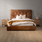 Ravelin King Leather Headboard - Cinnamon - 2