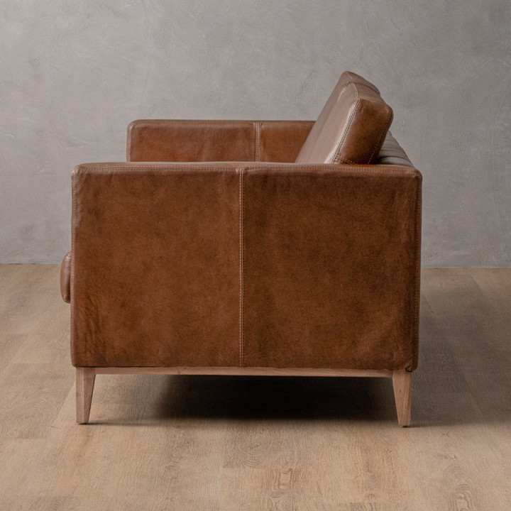 Demo - Cape Town 3-Seater Leather Couch - Butterscotch - 6