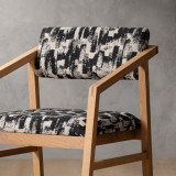 Jozi Fabric Carver Chair - Oak - Ebony - 6