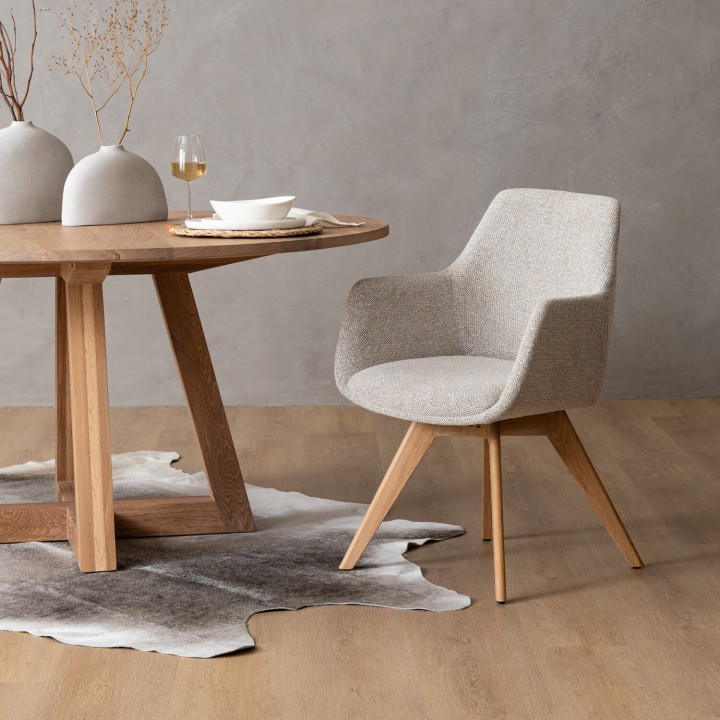 Payson Fabric Dining Chair - Stone - 2