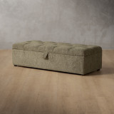 Aveline Storage Ottoman - Stoneweave Green - 1