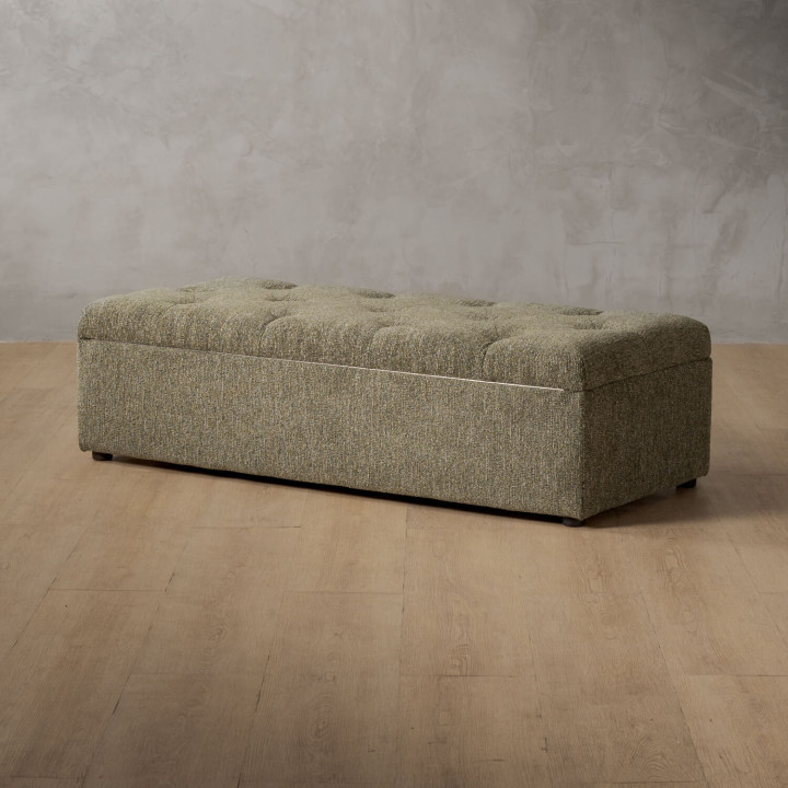 Aveline Storage Ottoman - Stoneweave Green - 5