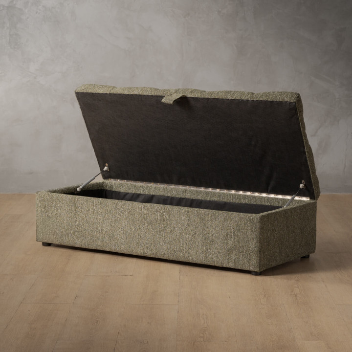 Aveline Storage Ottoman - Stoneweave Green - 7