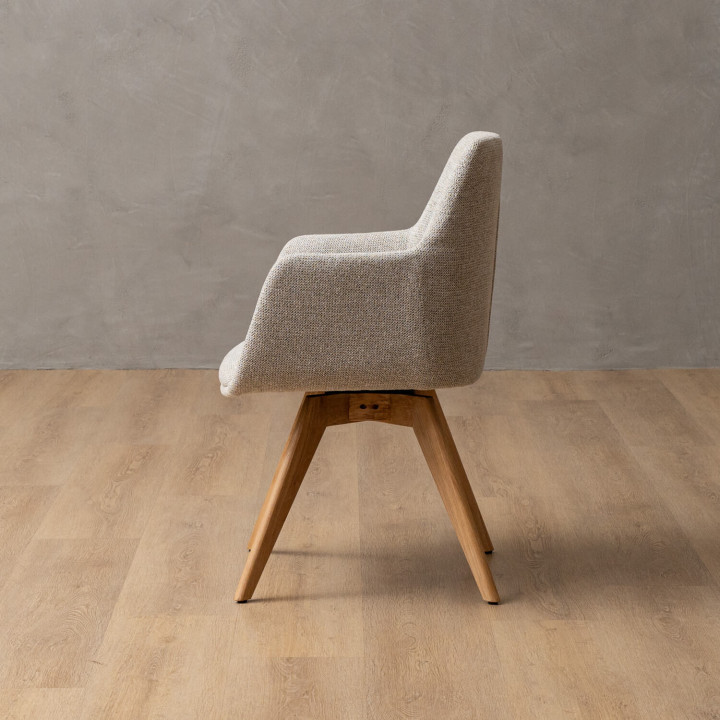 Payson Fabric Dining Chair - Stone - 6