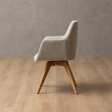 Payson Fabric Dining Chair - Stone - 6