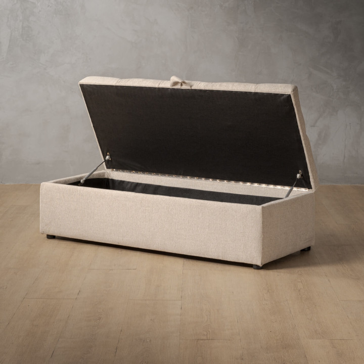 Aveline Storage Ottoman - Latté - 7