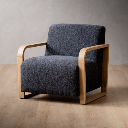 Canyon Fabric Armchair - Stoneweave Ash - 1