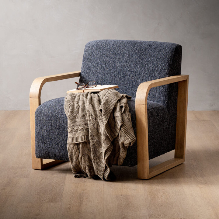 Canyon Fabric Armchair - Stoneweave Ash - 2