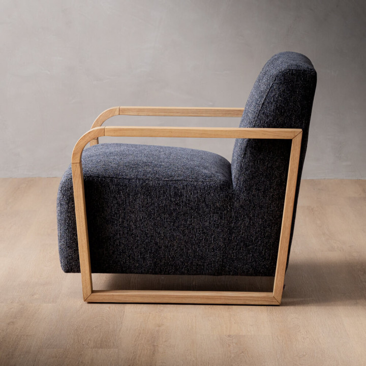 Canyon Fabric Armchair - Stoneweave Ash - 5