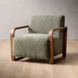 Canyon Fabric Armchair - Stoneweave Green - 1
