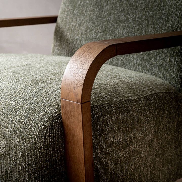 Canyon Fabric Armchair - Stoneweave Green - 6