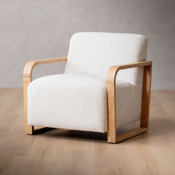 Canyon Fabric Armchair - Stoneweave Taupe - 1