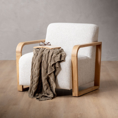Canyon Fabric Armchair - Stoneweave Taupe