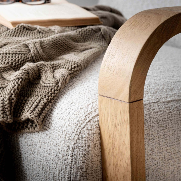 Canyon Fabric Armchair - Stoneweave Taupe - 3
