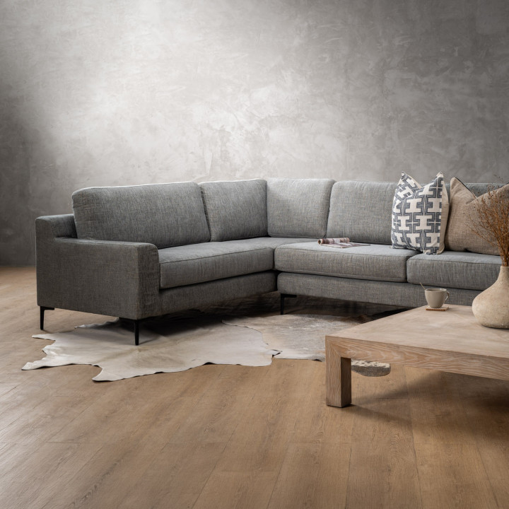Tulbagh Fabric Corner Couch Left - Forest Ash - 3