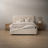 Elysia Storage Bed - King XL - Limestone - 2