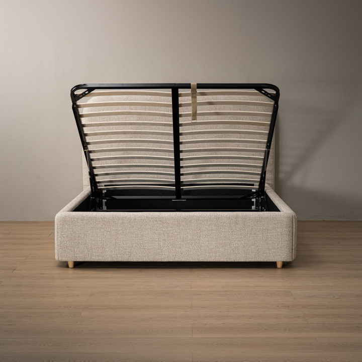 Elysia Storage Bed - King XL - Limestone - 8