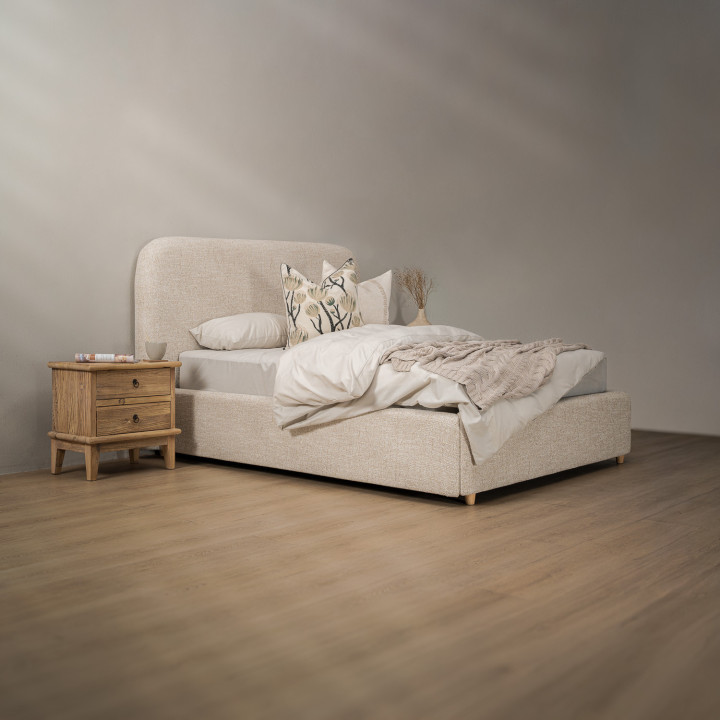 Elysia Storage Bed - Queen - Limestone - 3