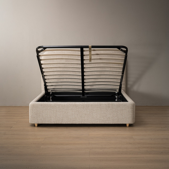 Elysia Storage Bed - Queen - Limestone - 10