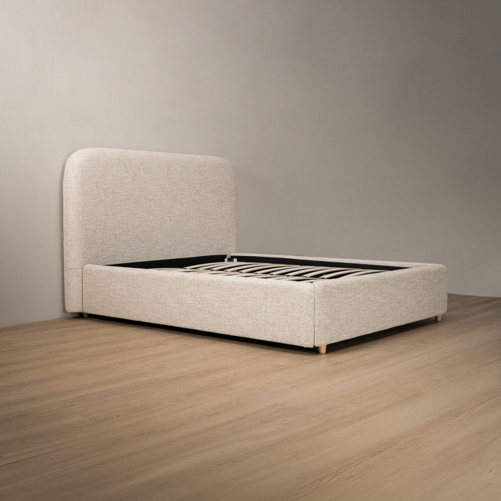 Elysia Storage Bed - Queen - Limestone - 11