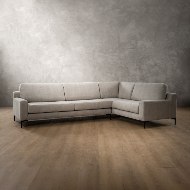 Tulbagh Fabric Corner Couch Right - Dusted Taupe - 1