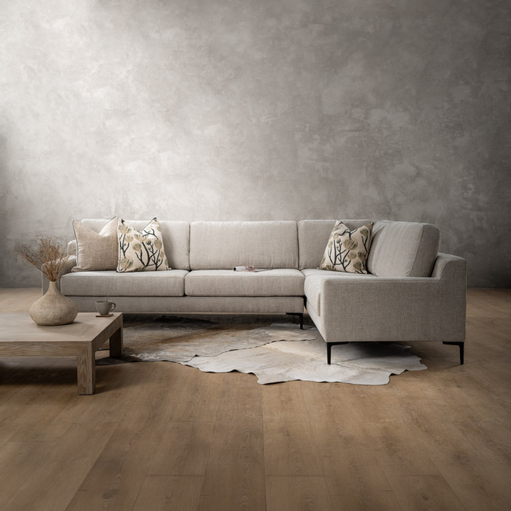 Tulbagh Fabric Corner Couch Right - Dusted Taupe - 2
