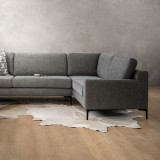 Tulbagh Fabric Corner Couch Right - Forest Ash - 3