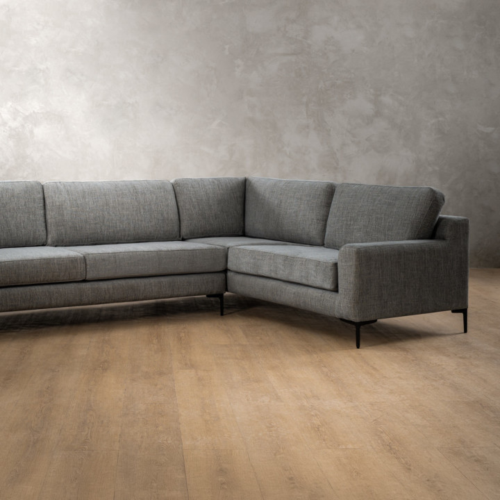 Tulbagh Fabric Corner Couch Right - Forest Ash - 8
