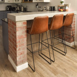 Demo - Hand-Stitched Leather Counter Bar Chair - Butterscotch - 2
