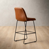 Demo - Hand-Stitched Leather Counter Bar Chair - Butterscotch - 5