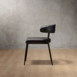 Nivo Leather Dining Chair - Obsidian - 3