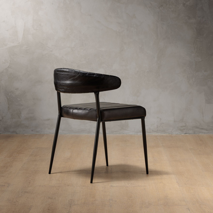 Nivo Leather Dining Chair - Obsidian - 4