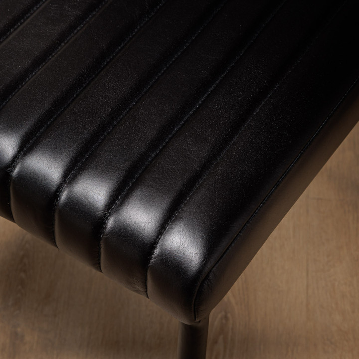 Nivo Leather Dining Chair - Obsidian - 5